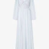 By Malina Selena Off-shoulder Woven Maxi Dress
