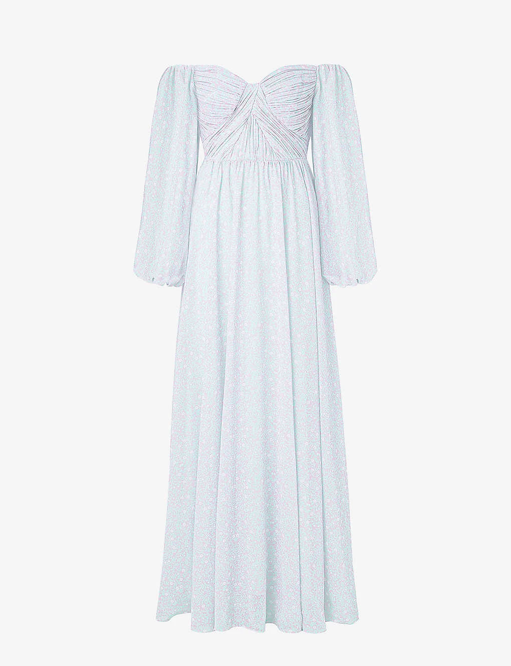 By Malina Selena Off-shoulder Woven Maxi Dress