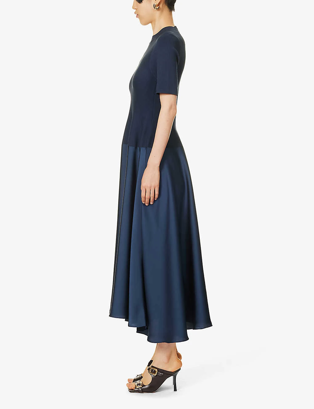 Marionne Flared-hem Knitted Midi Dress - Image 3