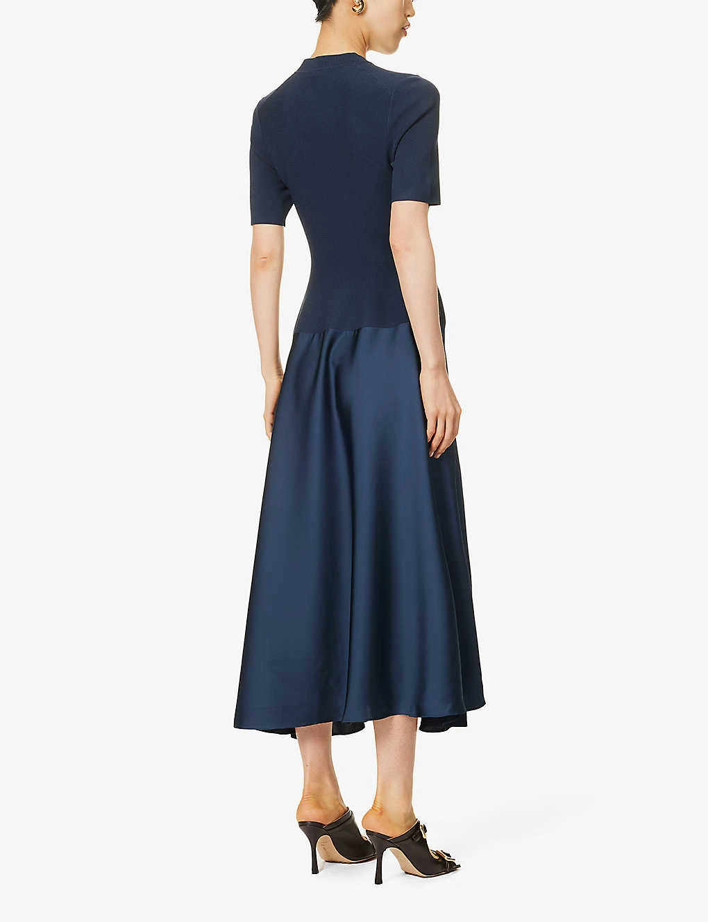 Marionne Flared-hem Knitted Midi Dress - Image 4
