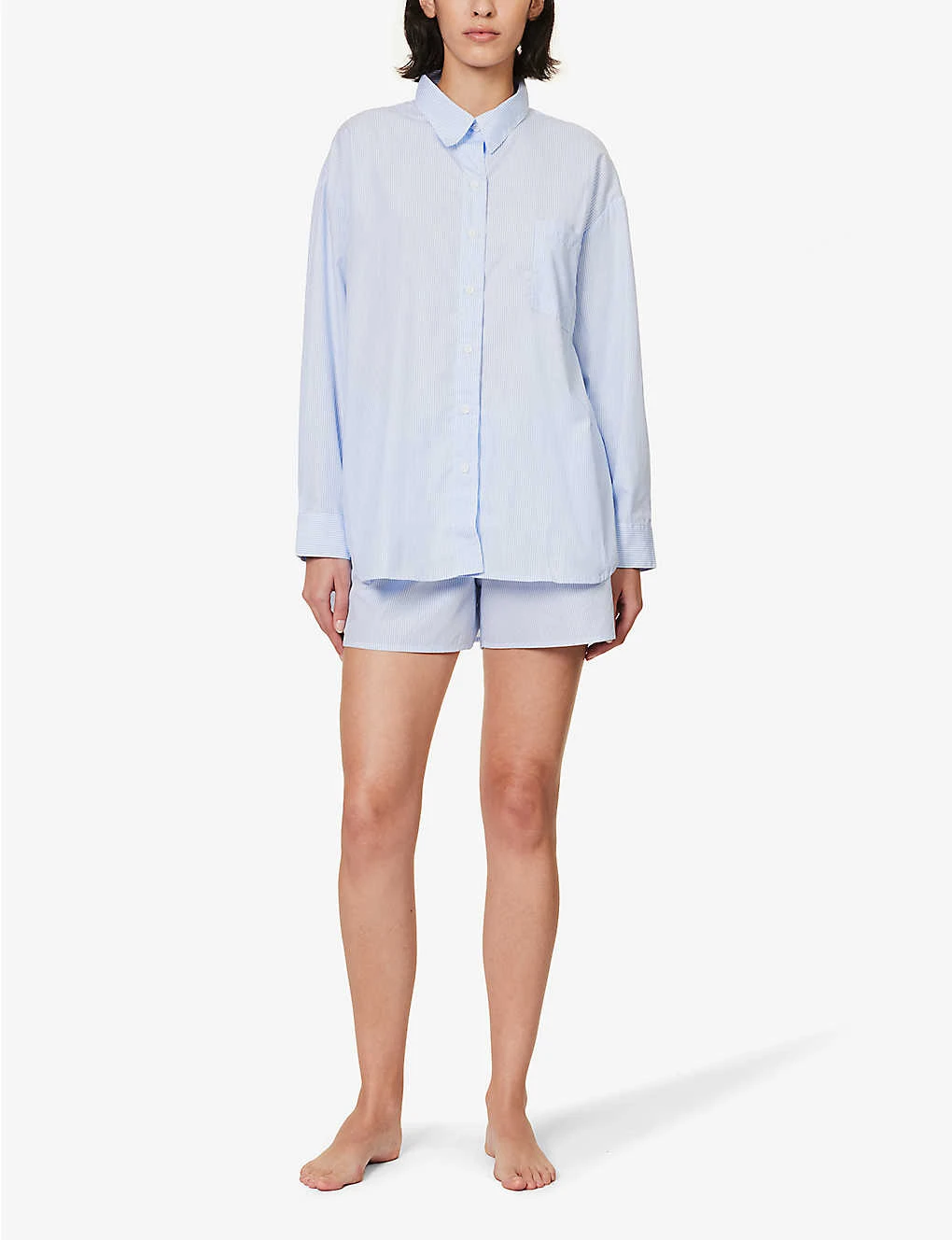 Shay Striped Cotton Shorts - Image 2