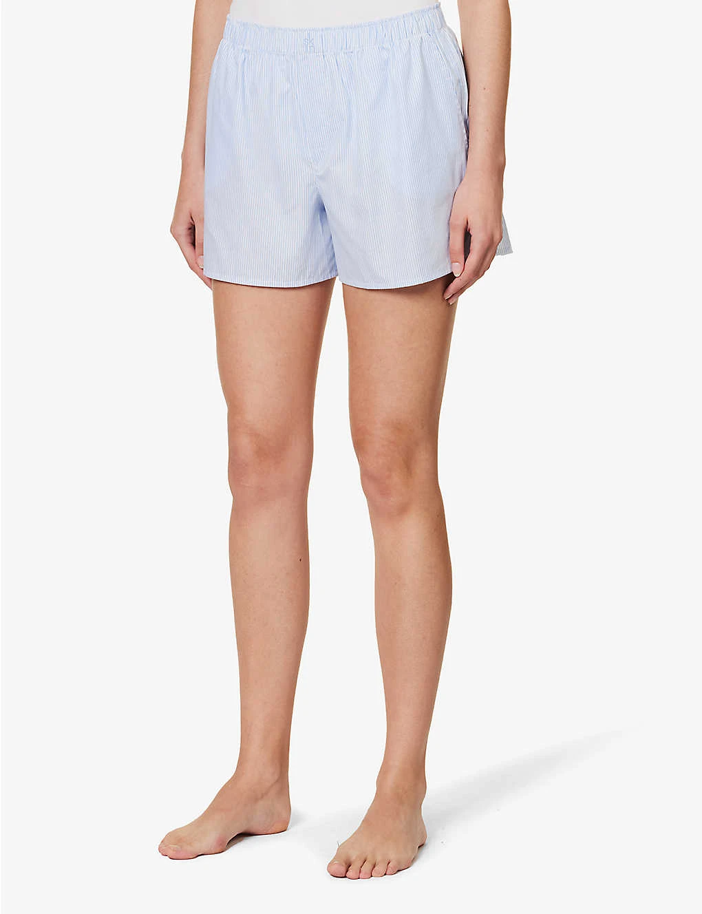 Shay Striped Cotton Shorts - Image 3