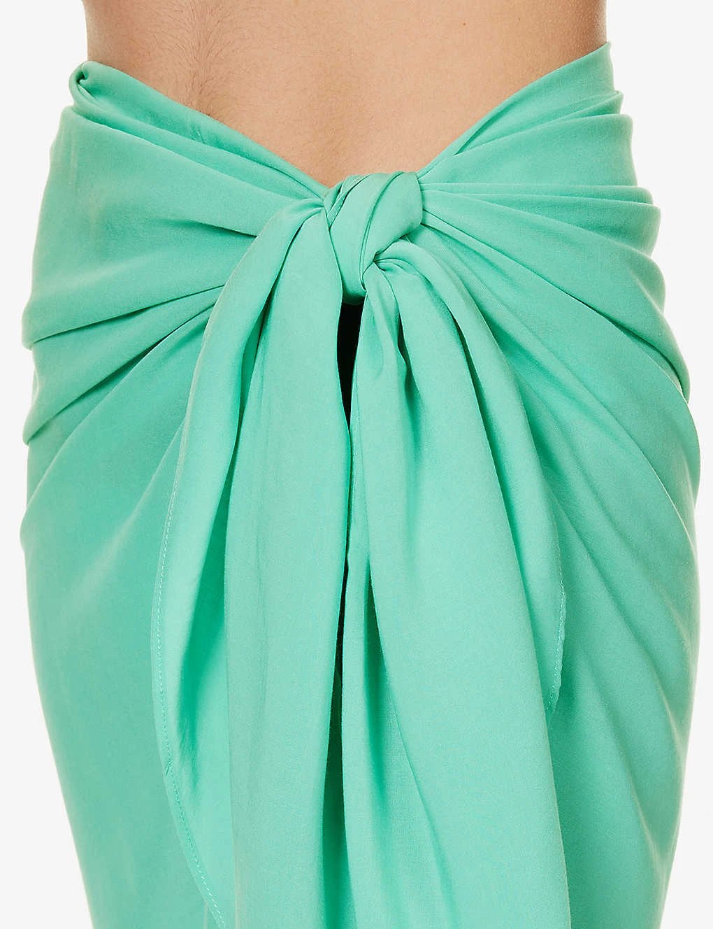 Leon Asymmetric-hem Woven Sarong - Image 5