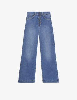 THE KOOPLES High-rise Wide-leg Stretch-denim Jeans