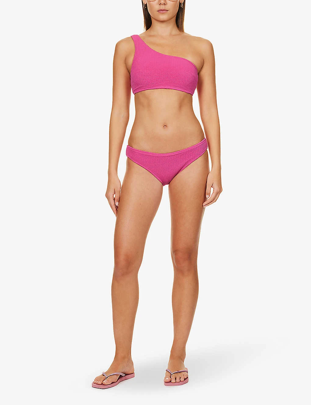 Seafolly Sea Dive Crinkled Mid-rise Bikini Bottoms - Image 2