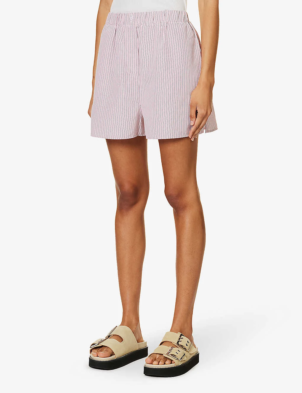 Lui Striped Woven Shorts - Image 3
