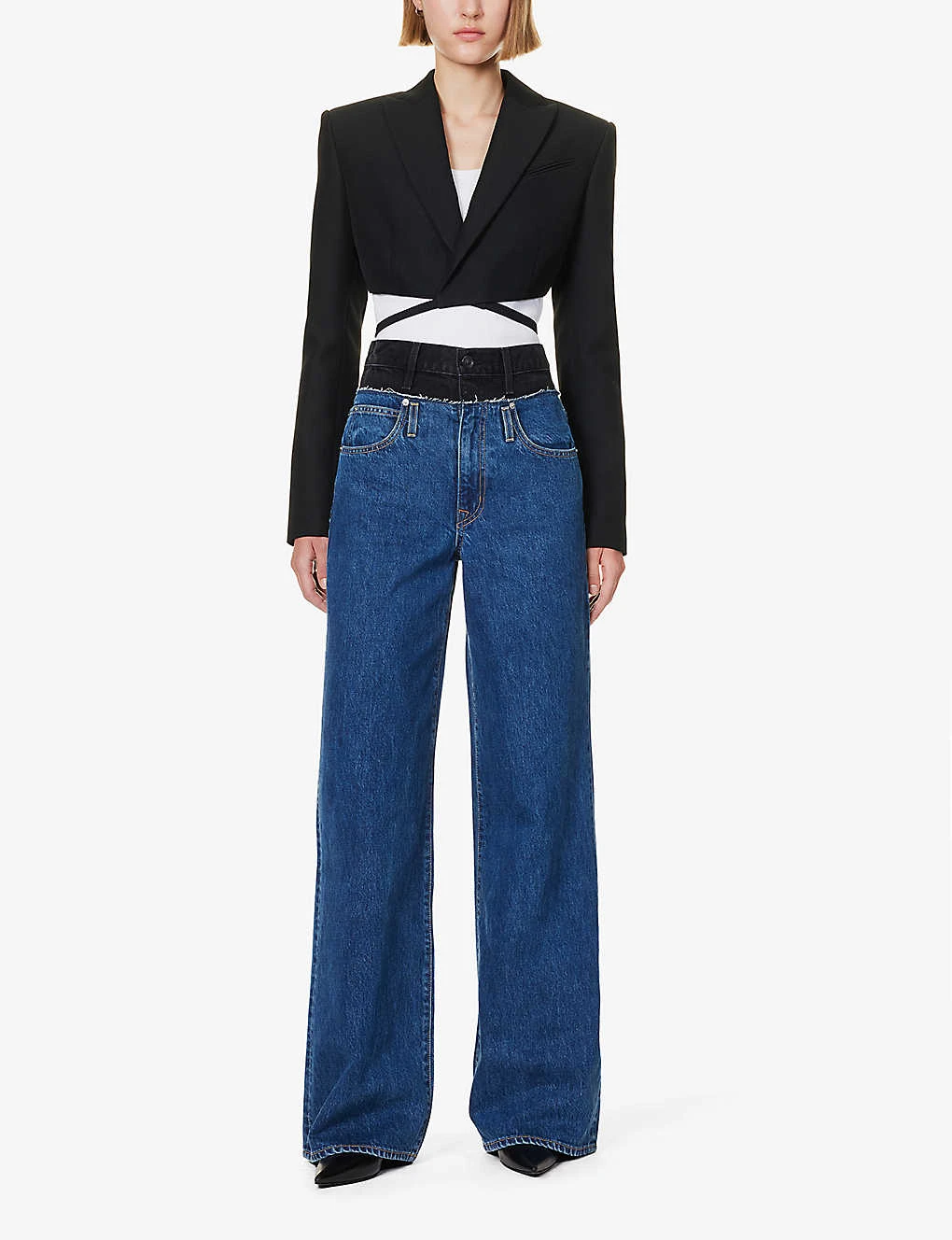 Eva Contrast-waistband Wide-leg Jeans - Image 2