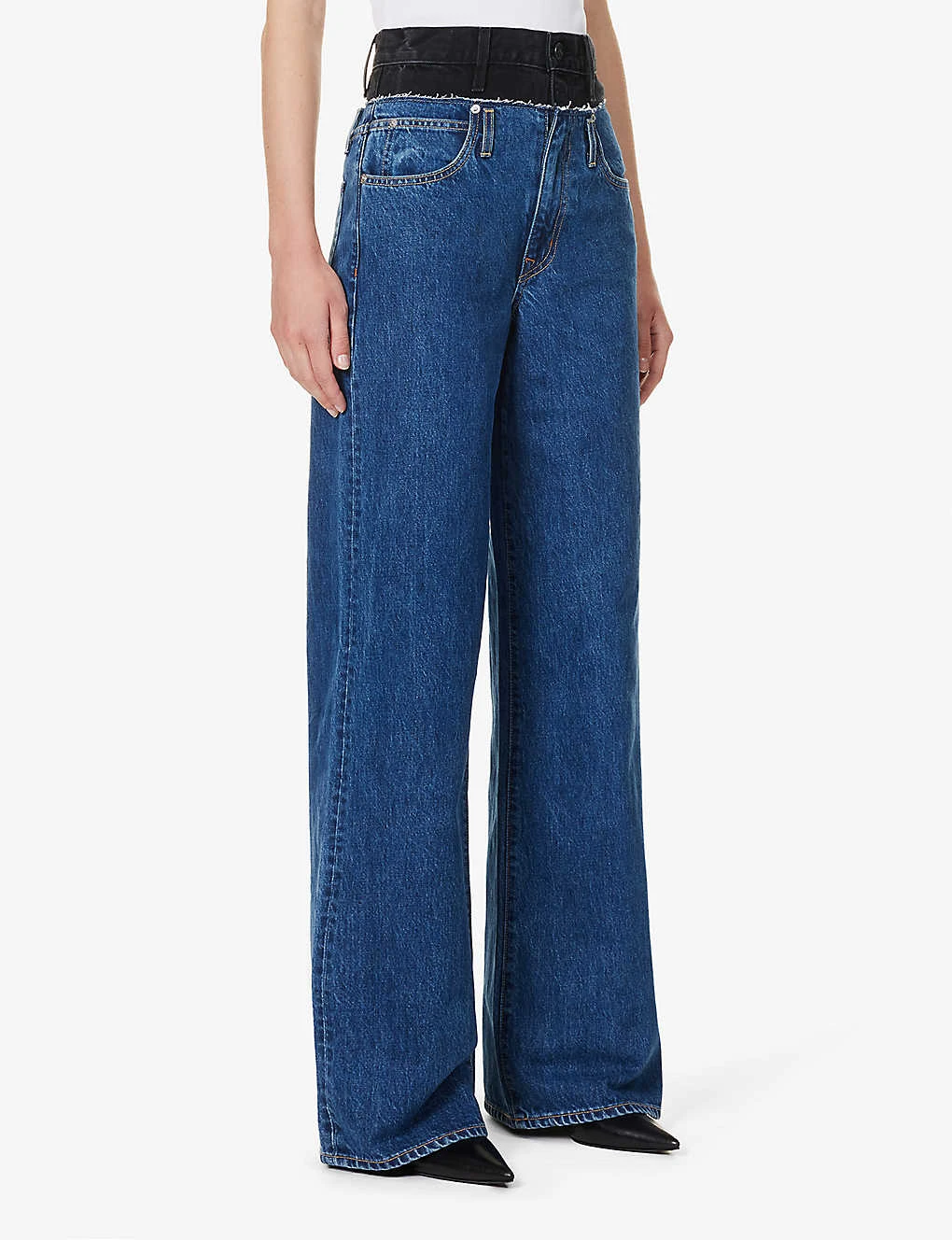 Eva Contrast-waistband Wide-leg Jeans - Image 3