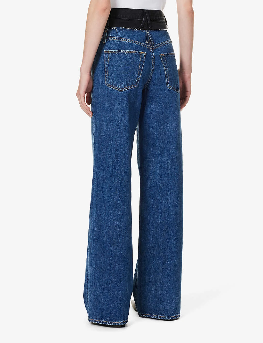 Eva Contrast-waistband Wide-leg Jeans - Image 4
