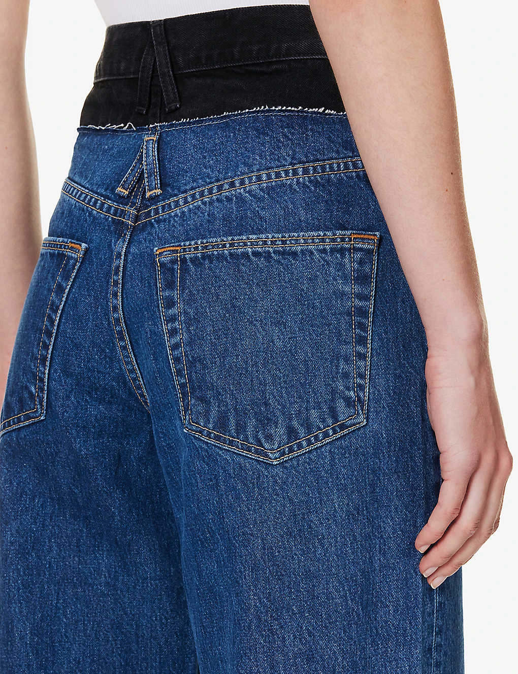 Eva Contrast-waistband Wide-leg Jeans - Image 5