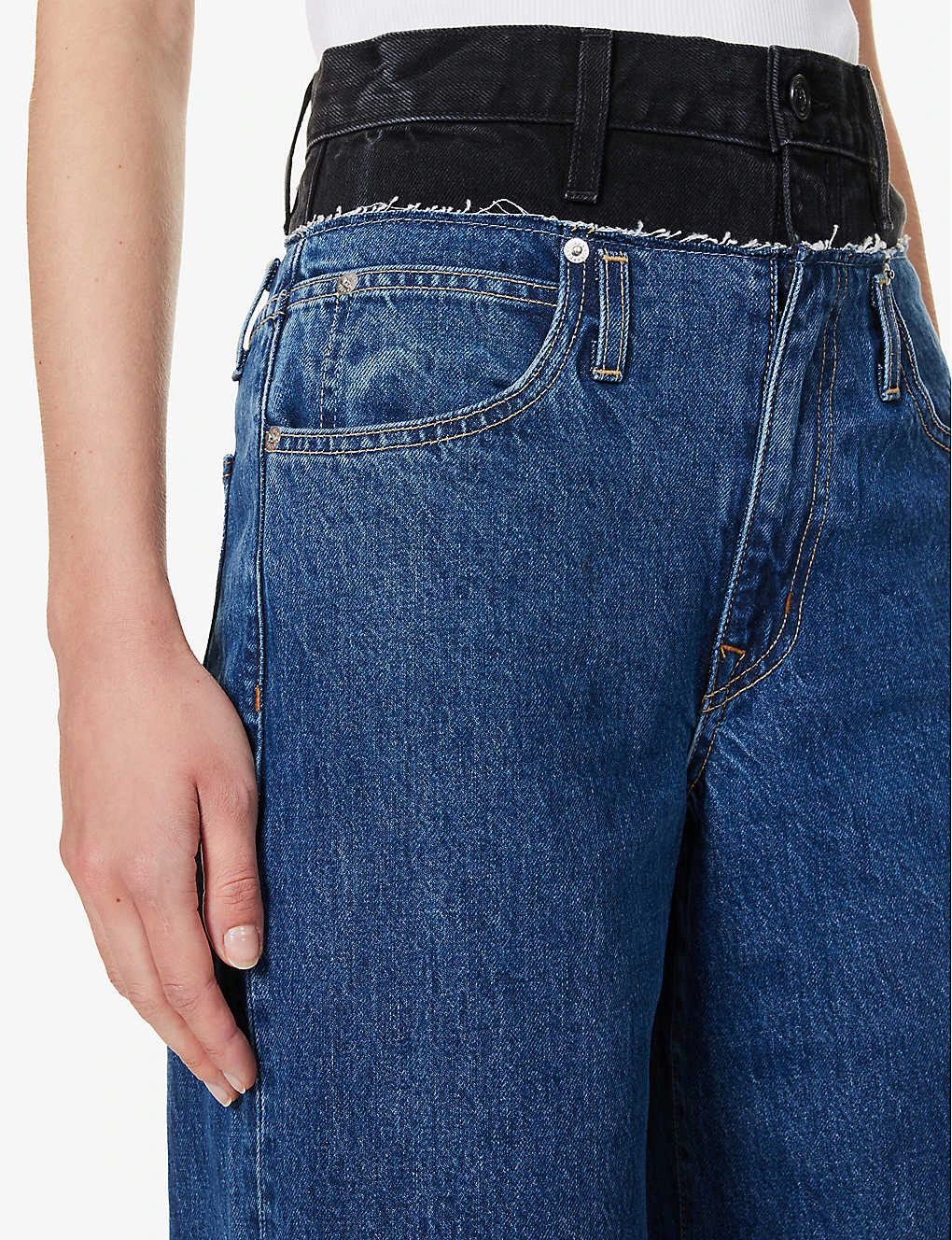 Eva Contrast-waistband Wide-leg Jeans - Image 6