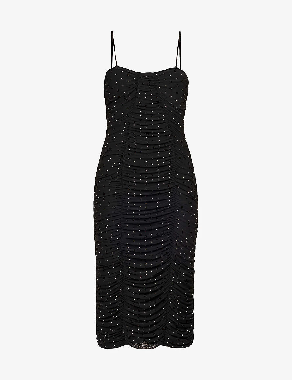 ROTATE Birger Christensen Crystal-embellished Recycled-polyester Midi Dress