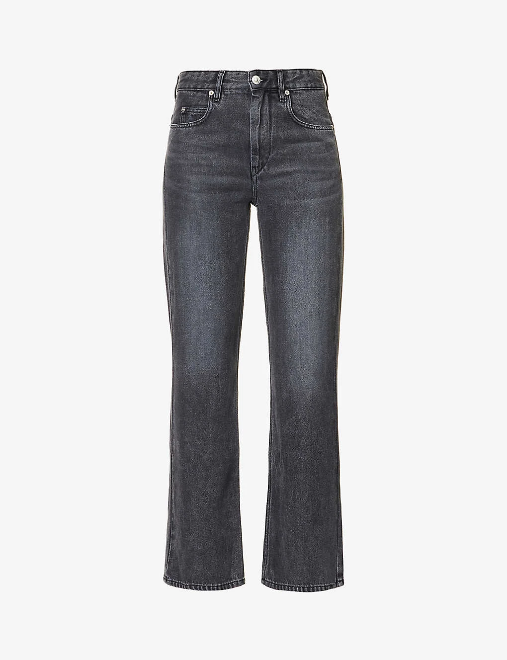 Isabel Marant Etoile Belvira Faded-wash Flared-leg High-rise Woven Jeans