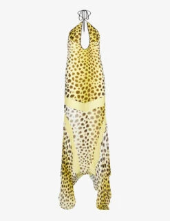 Saskia Cheetah-print Satin Midi Dress