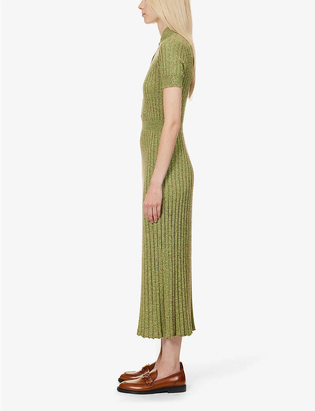 Avant Knitted-texture Silk And Cashmere-blend Maxi Dress - Image 3