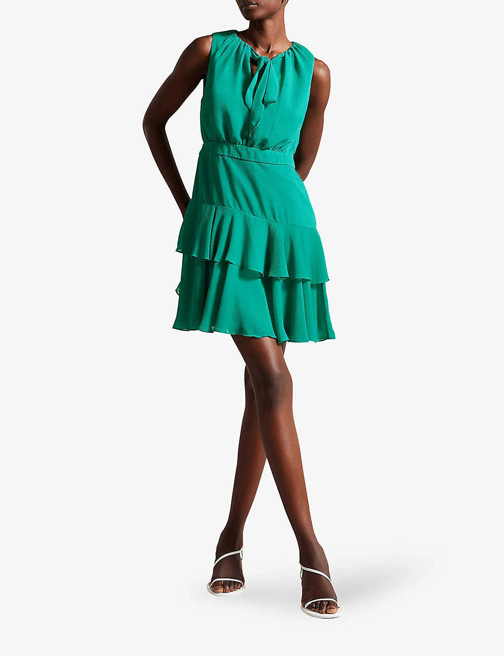 Ted Baker Zandaa Tiered-hem Woven Mini Skirt - Image 2