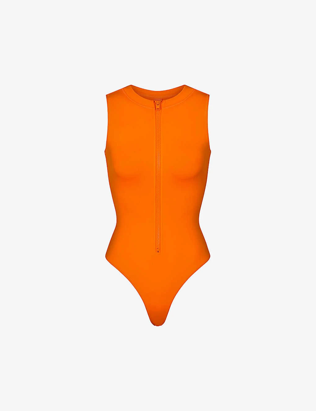 Zipped High-neck Recycled Stretch-nylon Swimsuit