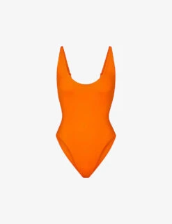 Scoop-neck Low-back Recycled Stretch-nylon Swimsuit