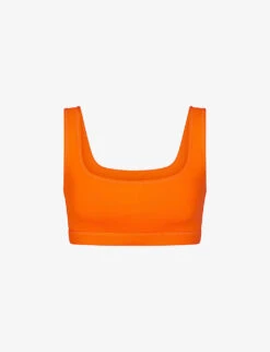 Scoop-neck Recycled Stretch-nylon Bikini Top