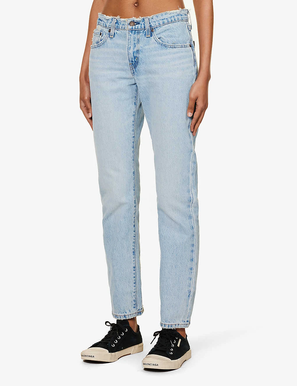 Levis Middy Straight-leg Mid-rise Raw-edge Jeans - Image 3