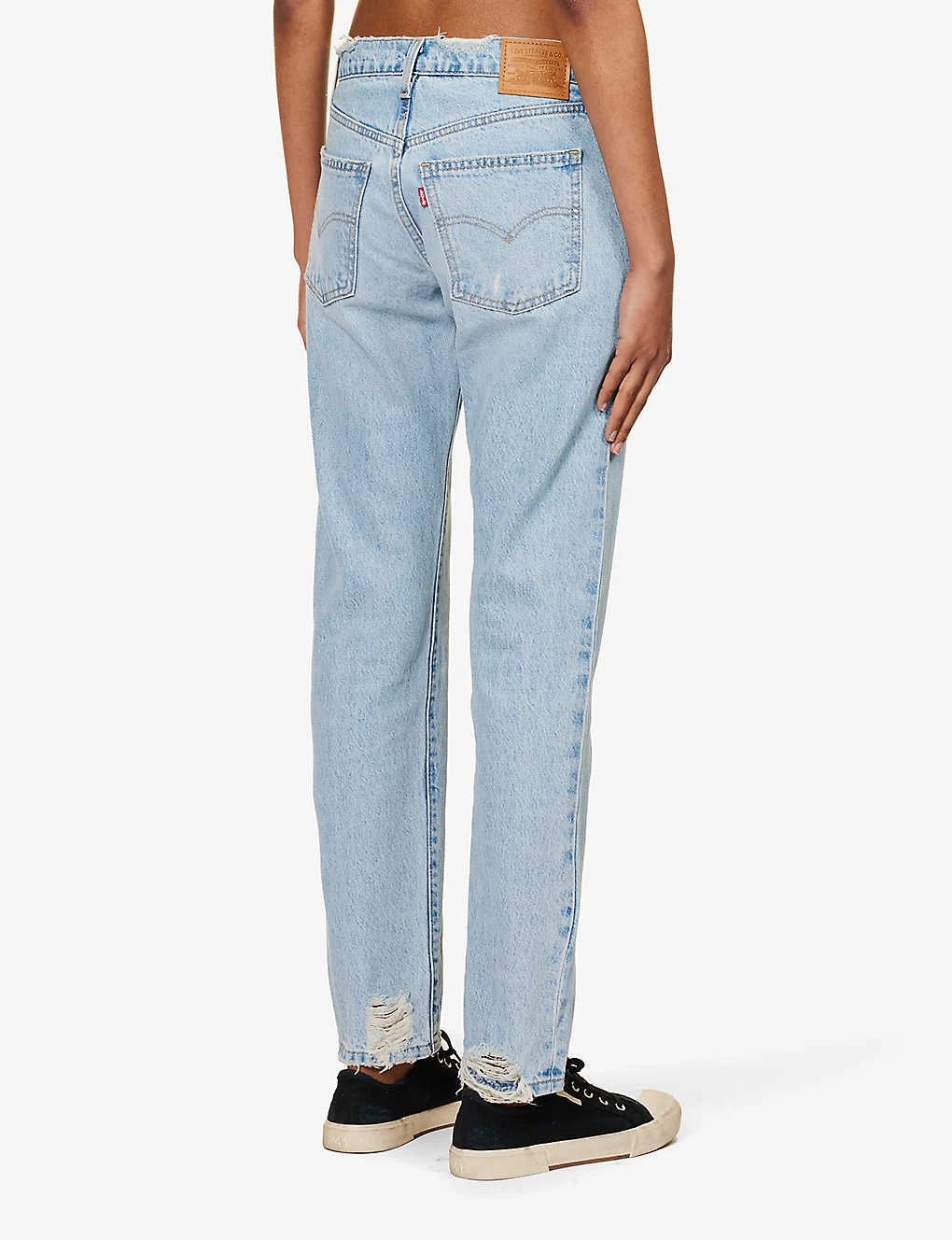 Levis Middy Straight-leg Mid-rise Raw-edge Jeans - Image 4