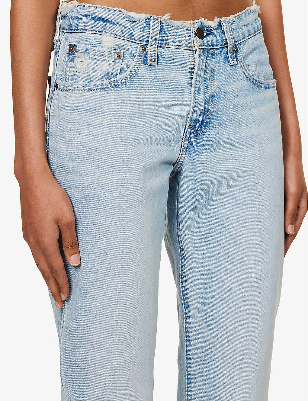 Levis Middy Straight-leg Mid-rise Raw-edge Jeans - Image 5