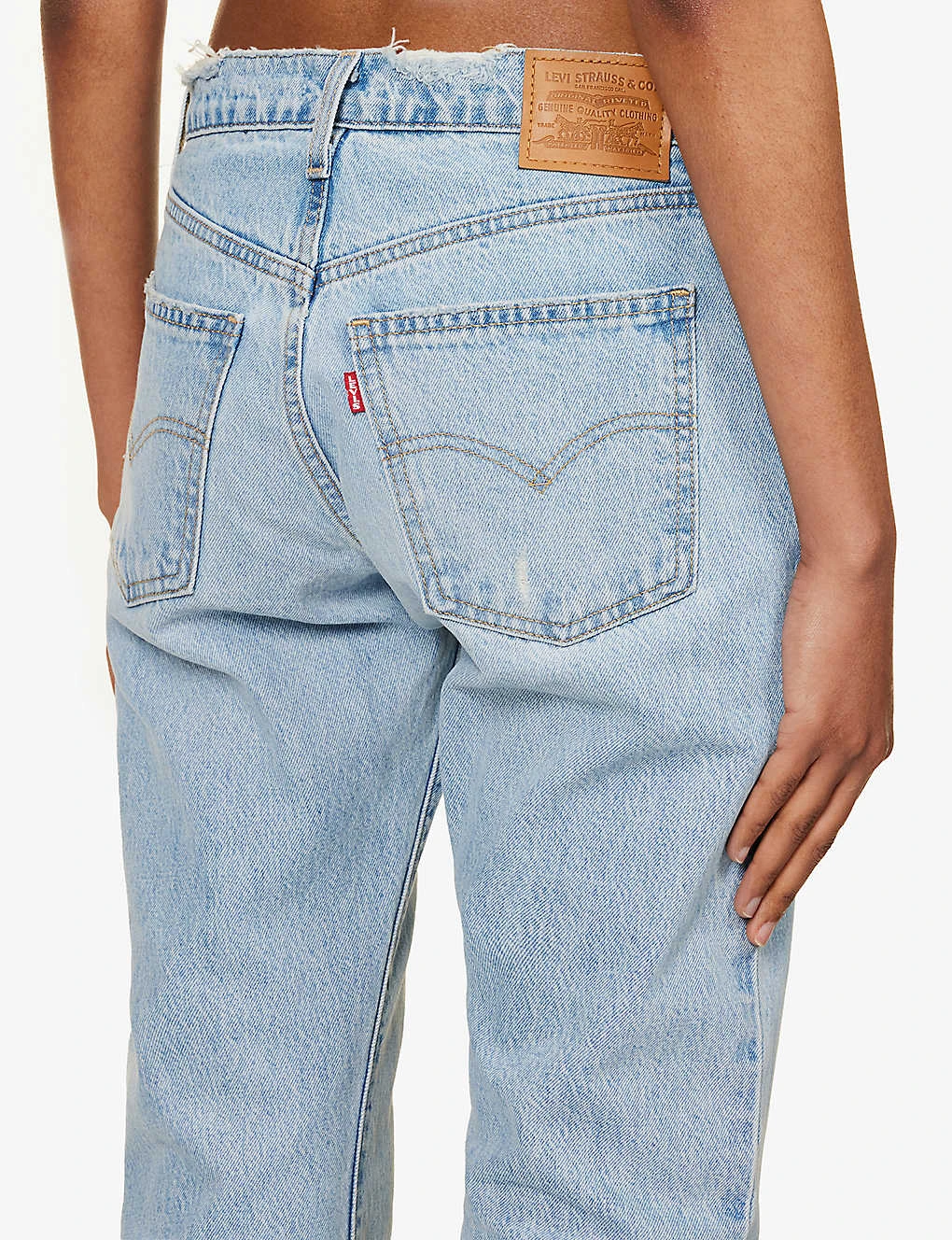 Levis Middy Straight-leg Mid-rise Raw-edge Jeans - Image 6