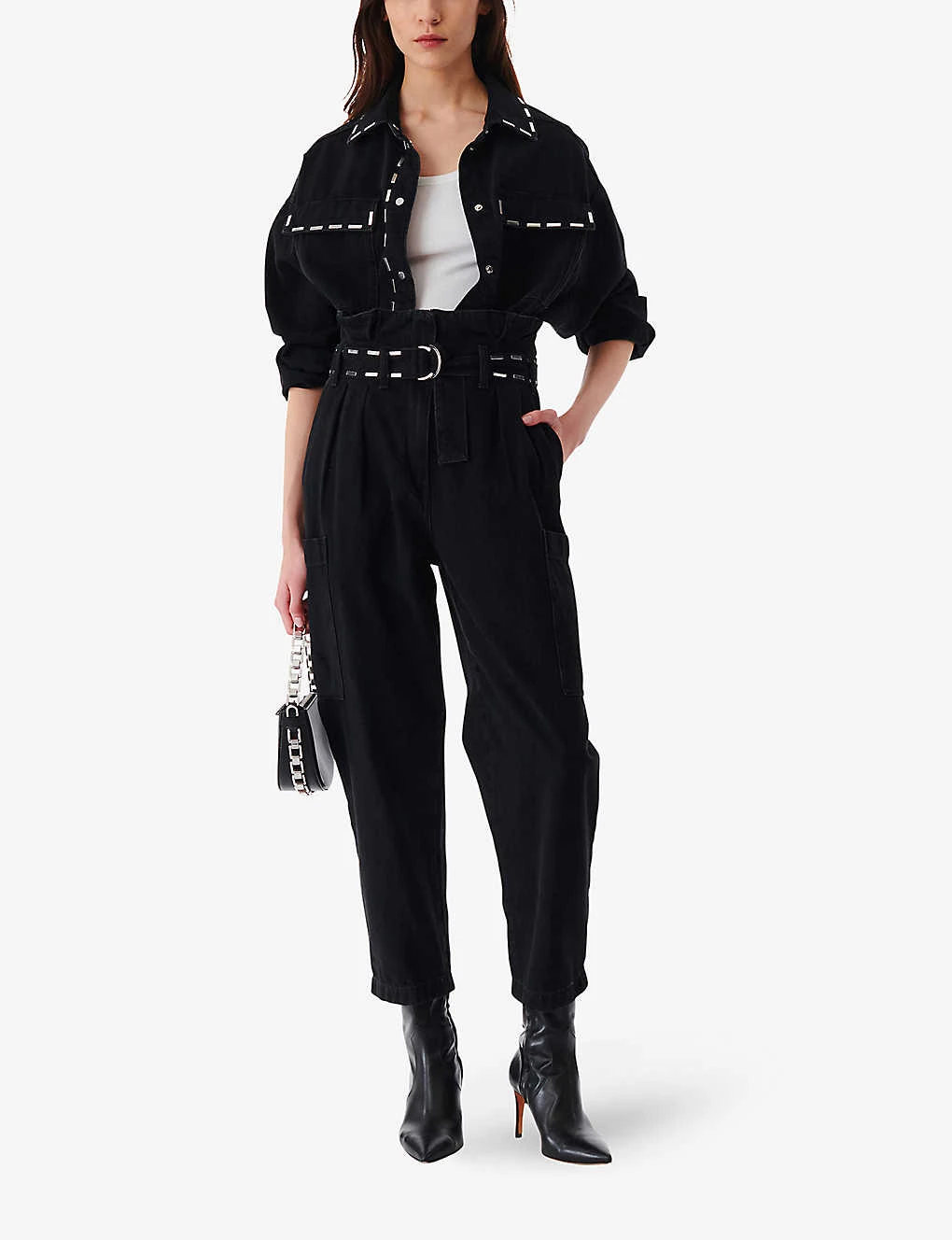 IRO Danil Contrast Top-stitch Denim Shirt - Image 2