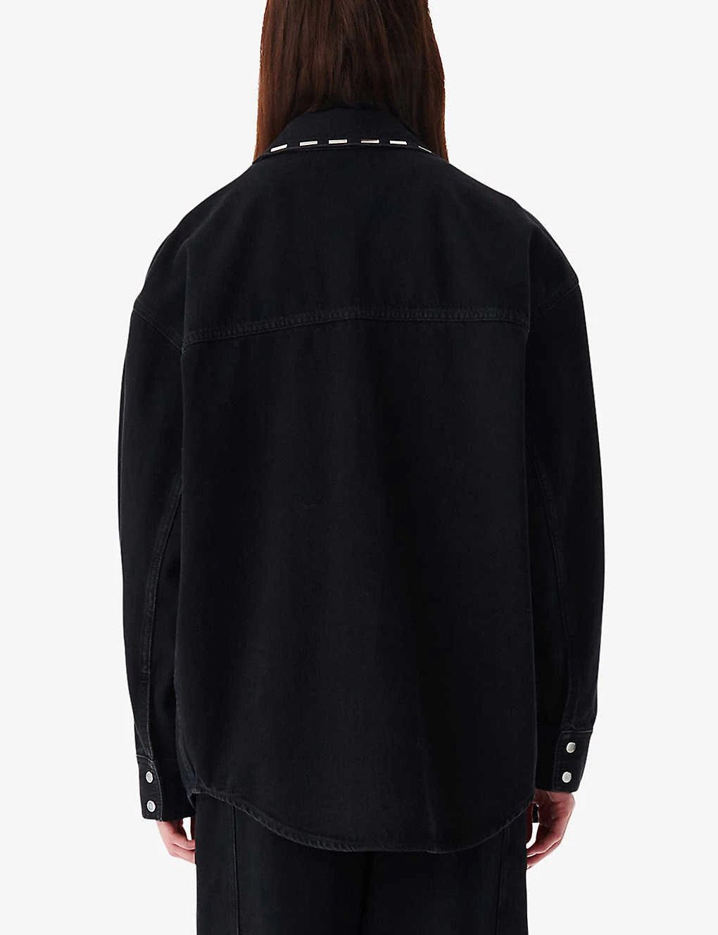 IRO Danil Contrast Top-stitch Denim Shirt - Image 4