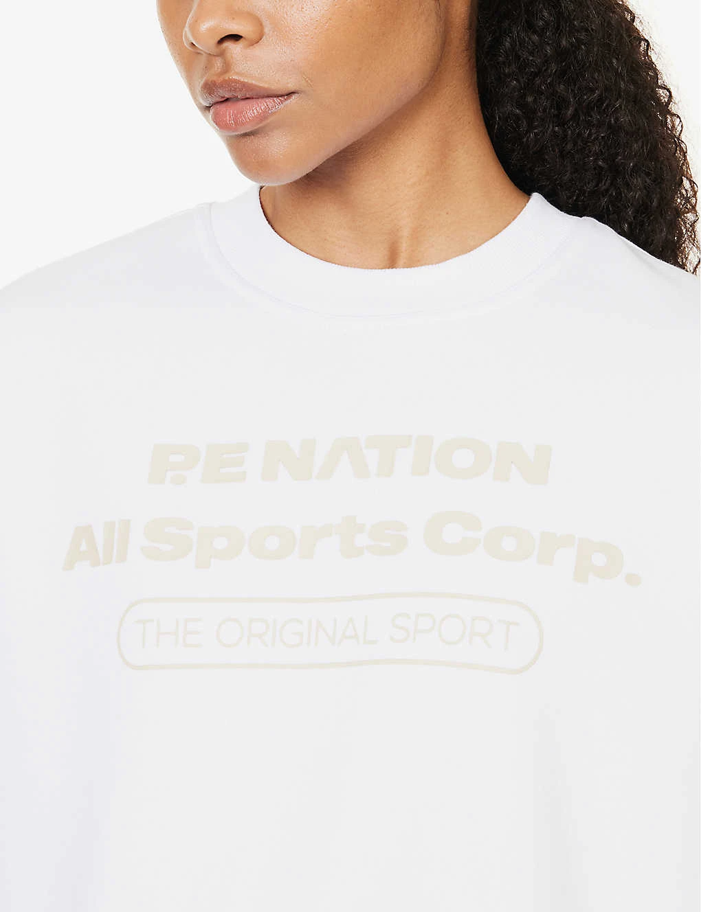 P.E NATION Base Down Logo-print Cotton-blend Sweatshirt - Image 5