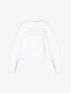 P.E NATION Base Down Logo-print Cotton-blend Sweatshirt