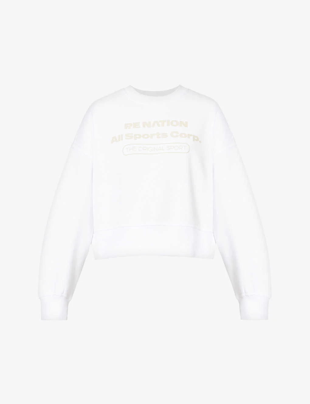 P.E NATION Base Down Logo-print Cotton-blend Sweatshirt