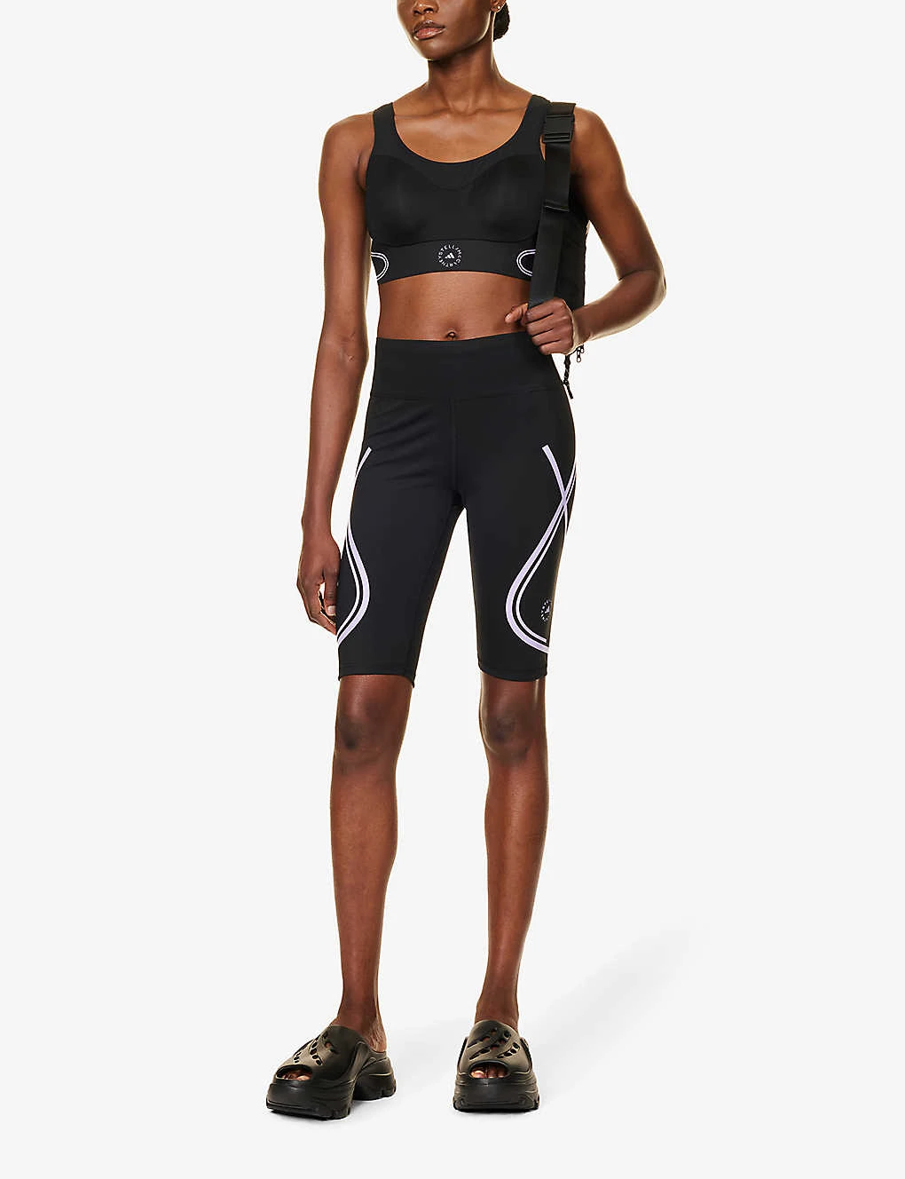 Adidas By Stella Mccartney TruePace High-rise Stretch-recycled Polyester Biker Shorts - Image 2