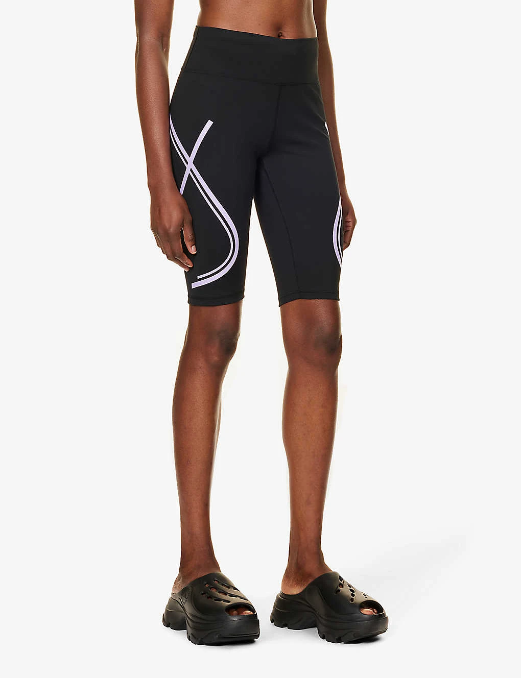 Adidas By Stella Mccartney TruePace High-rise Stretch-recycled Polyester Biker Shorts - Image 3