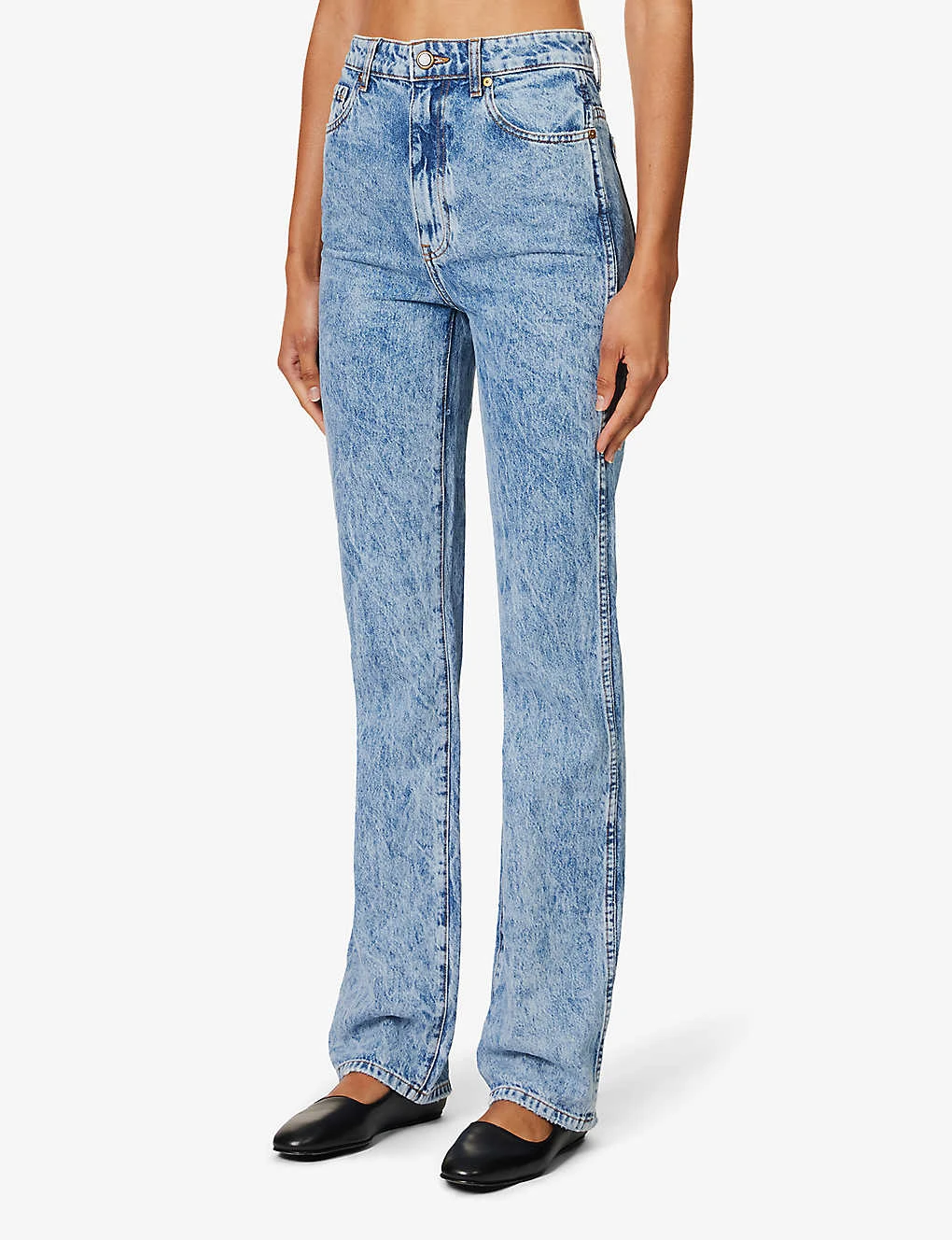 Danielle Straight-leg Mid-rise Recycled Denim Jeans - Image 3