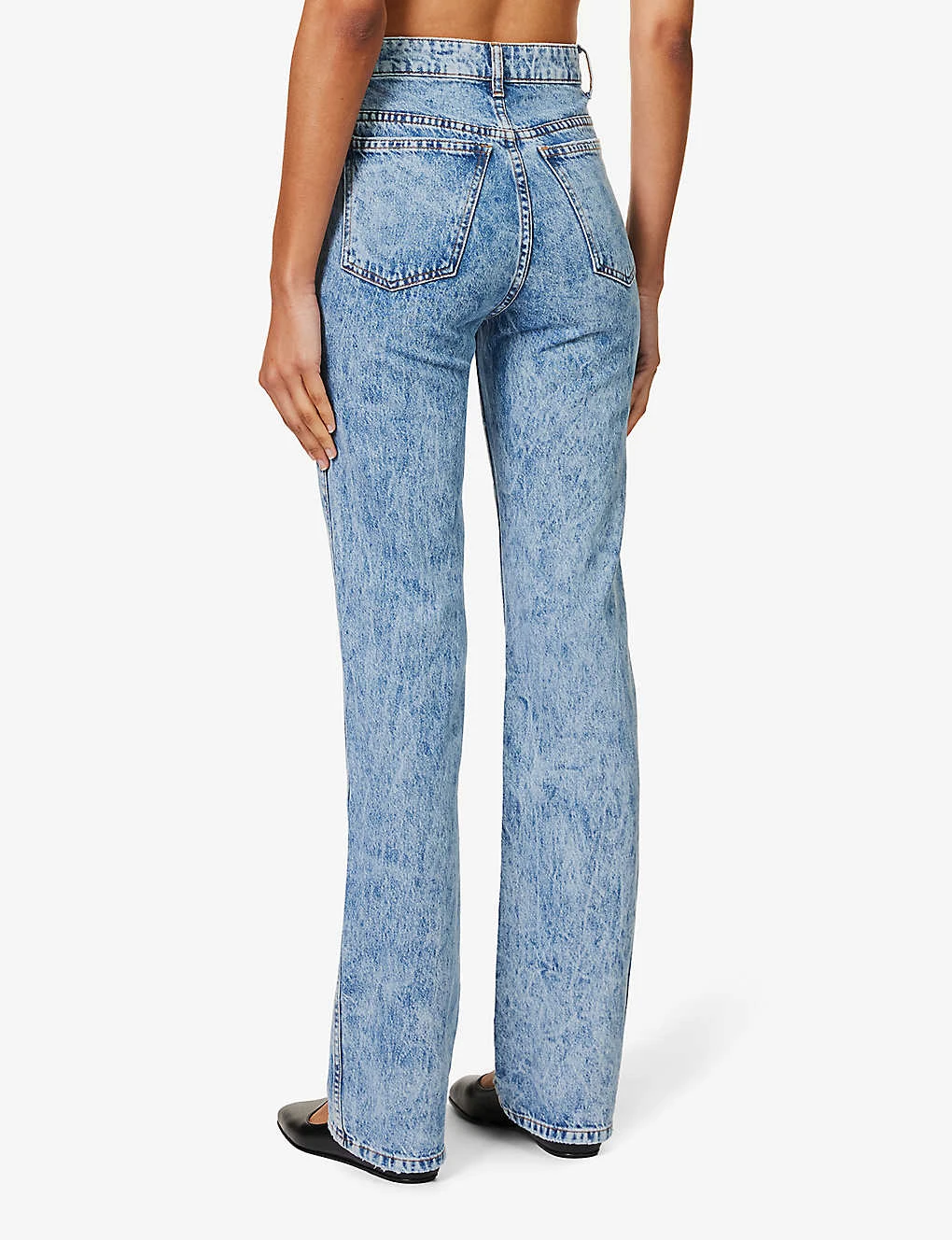 Danielle Straight-leg Mid-rise Recycled Denim Jeans - Image 4