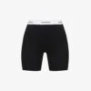 Serif High-rise Stretch-cotton Shorts