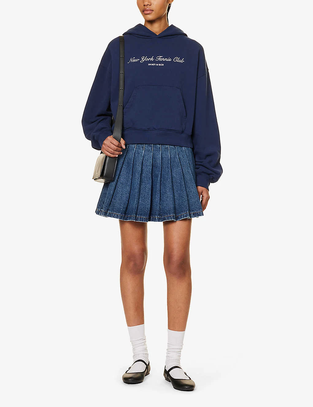 Tennis Club Logo-print Relaxed-fit Cotton Hoody - Image 2