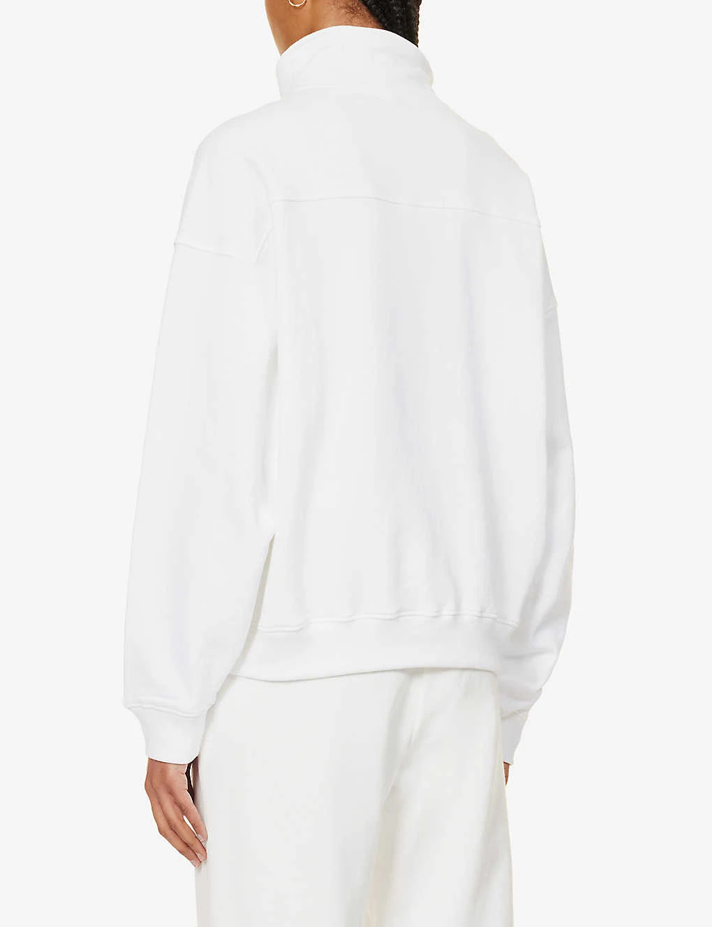 Tennis Club Logo-print Quarter-zip Cotton Sweatshirt - Image 4