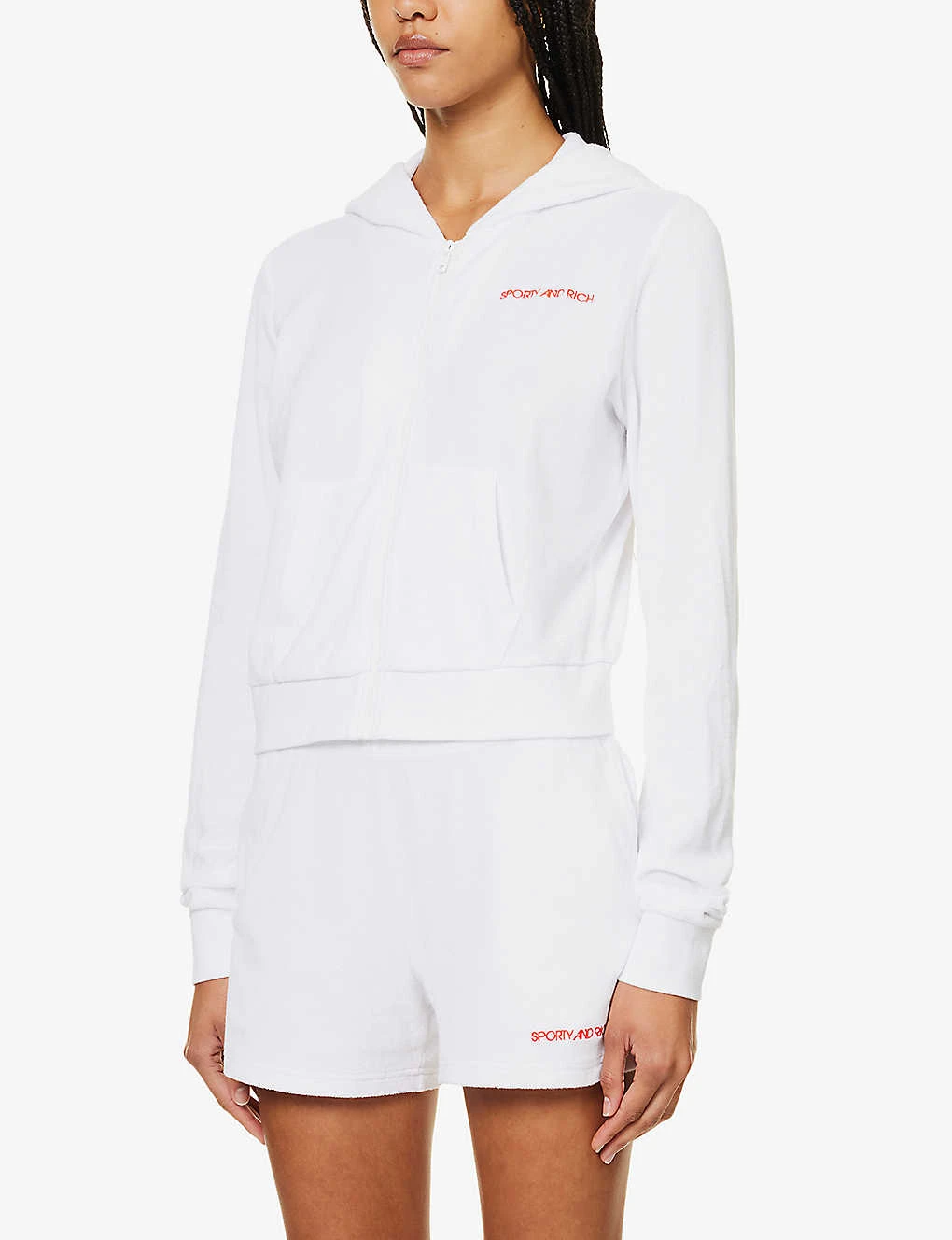 Disco Terry Zipped Cotton Hoody - Image 3
