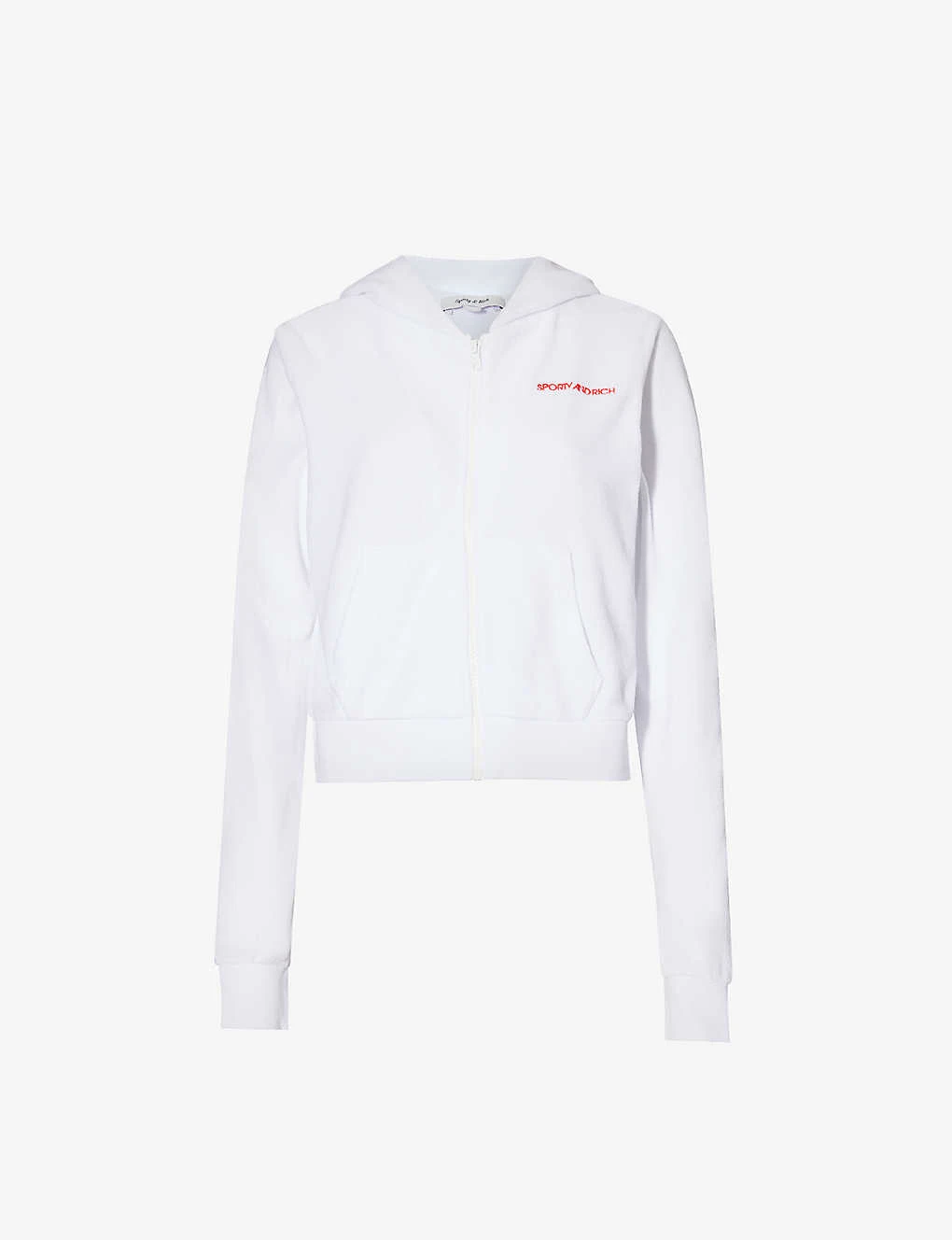 Disco Terry Zipped Cotton Hoody