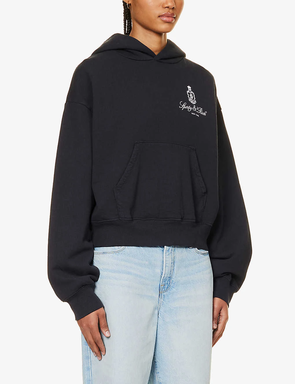 Vendome Logo-print Relaxed-fit Cotton Hoody - Image 3