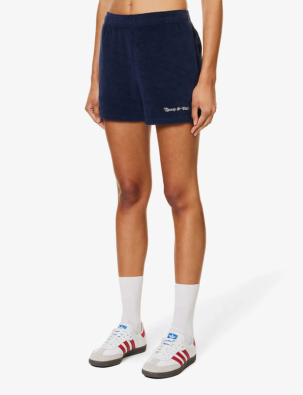 Tennis Club Brand-embroidered Cotton Shorts - Image 3
