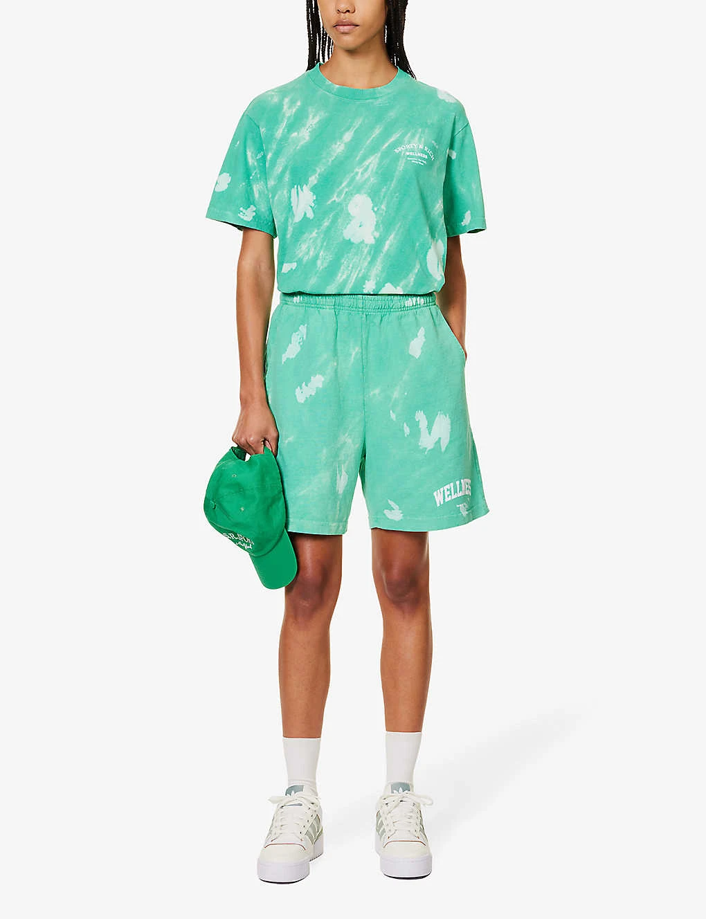 Wellness Tie-dye Cotton-jersey Shorts - Image 2