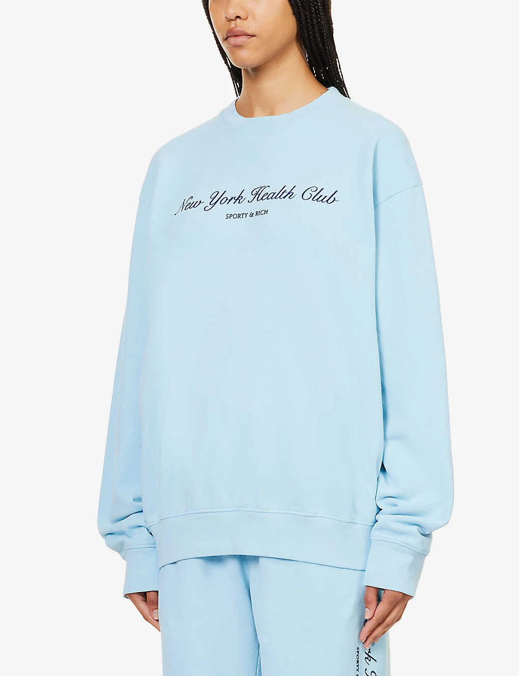 New York Health Club Logo-print Relaxed-fit Cotton-jersey Sweatshirt - Image 3