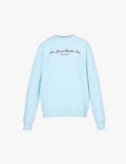 New York Health Club Logo-print Relaxed-fit Cotton-jersey Sweatshirt