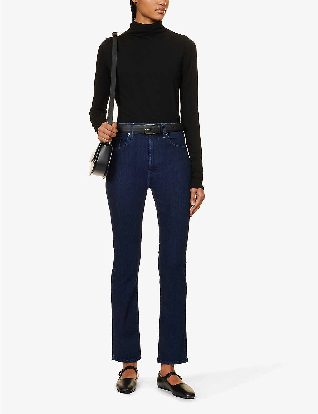 7 For All Mankind Easy Slim Belt-loop High-rise Straight-leg Stretch-denim Jeans - Image 2