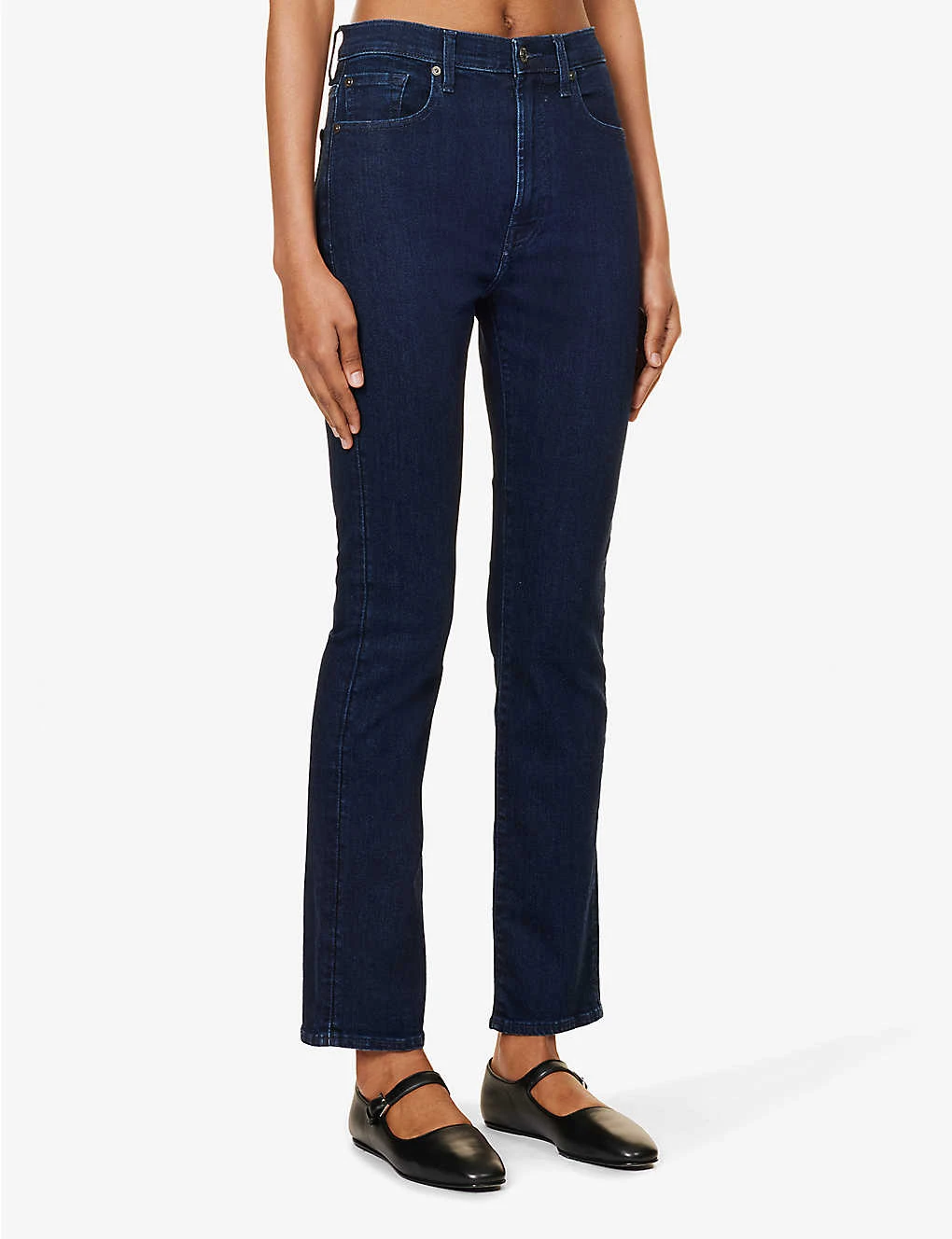 7 For All Mankind Easy Slim Belt-loop High-rise Straight-leg Stretch-denim Jeans - Image 3