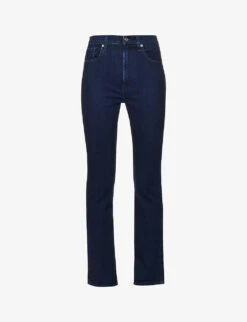 7 For All Mankind Easy Slim Belt-loop High-rise Straight-leg Stretch-denim Jeans