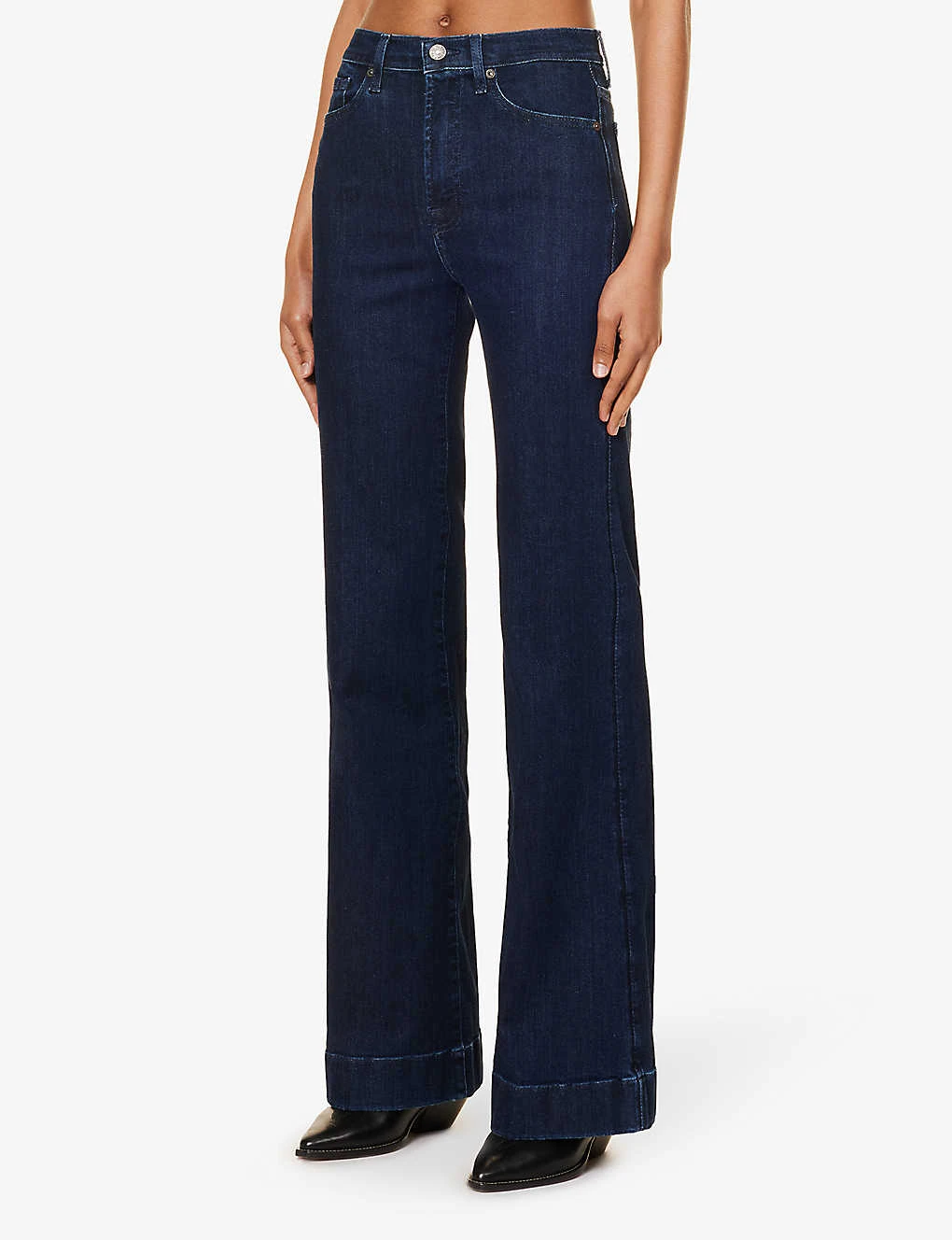 7 For All Mankind Modern Dojo High-rise Flared-leg Stretch-denim Jeans - Image 3